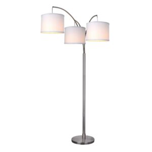 78 in. Height 3-Arc Floor Lamp - Brushed Nickel Finish 1