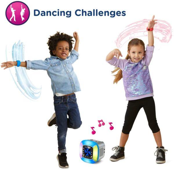 Enhance your dance experience with color-changing lights or by adding your own music with an MP3 player or microSD card (not included)