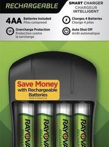 Rechargeable AA/AAA Battery Smart Charger with Batteries 8 Packs