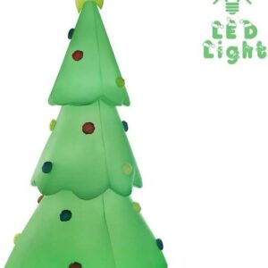 10 Ft Christmas Inflatables Tree, Light Up Xmas Inflatable Tree, Airblown Christmas Decoration with Fan and Anchor Ropes, Animated for Yard Party Lawn, Indoor & Outdoor 1