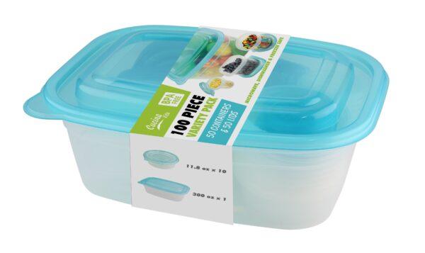 100 PC CONTAINER & LID SET 1