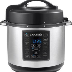 6 Quart 8 in 1 Multi Use Express Crock Programmable Pressure Cooker, Slow Cooker, Sauté & Steamer Stainless Steel 1