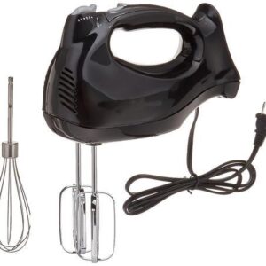 6-Speed Electric Hand Mixer with Snap-On Case, Beaters, Whisk, Black 3