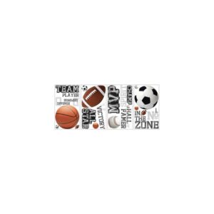 All Star Sports Sayings Wall Decals Roomset