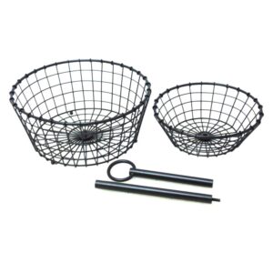 Black 2-Tier Wire Storage Basket