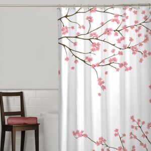 Cherry Blossom Polyester Fabric Shower Curtain 1