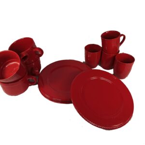 Dinner Ware Set Red 2