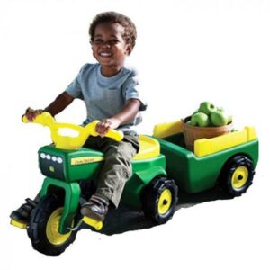 John Deere Trike and Wagon Set