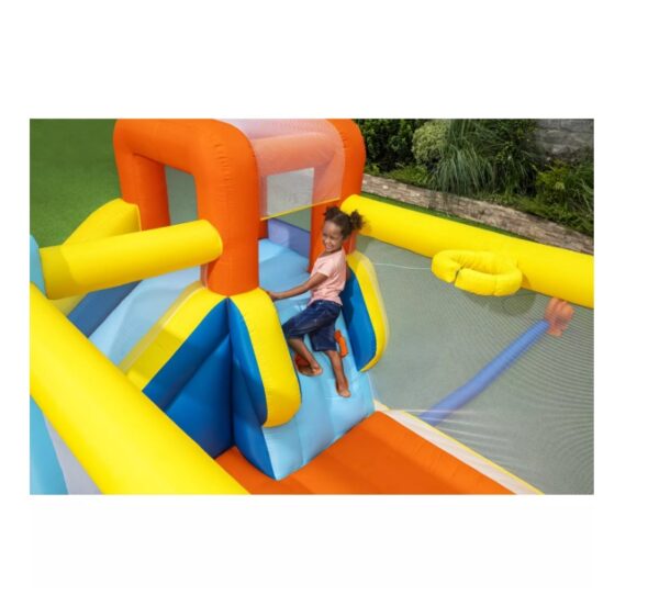 10' Inflatable Bounce House Park with Basketball and Slide