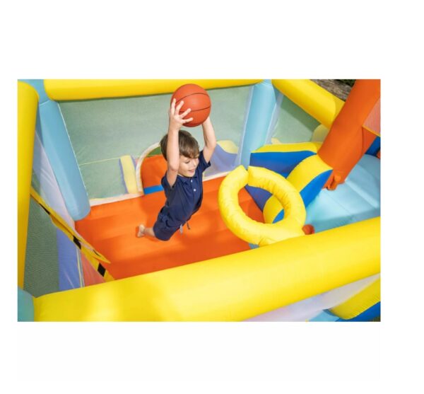 Wonder Hoops 10' Inflatable Bounce House Park with Basketball and Slide