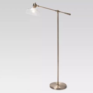 Crosby Glass Shade Floor Lamp Brass - Threshold™ 5