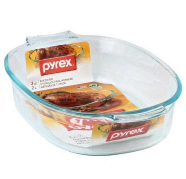 Glass 2 Qt. Oval Roaster - Basics Pyrex