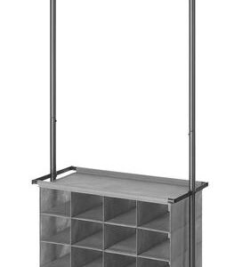 Whitmor® Paloma Gray 16-Cubby Garment Rack