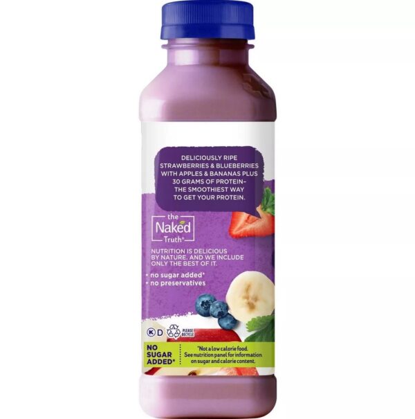 Naked All Natural Protein Zone Double Berry Protein Juice Smoothie -15.2oz