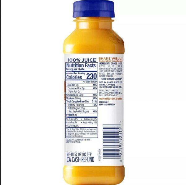 Naked Juice All Natural Orange Mango 15.2 fl oz4