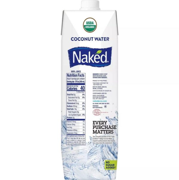 Naked Juice Organic Coconut Water 33.8 fl oz Bottle2