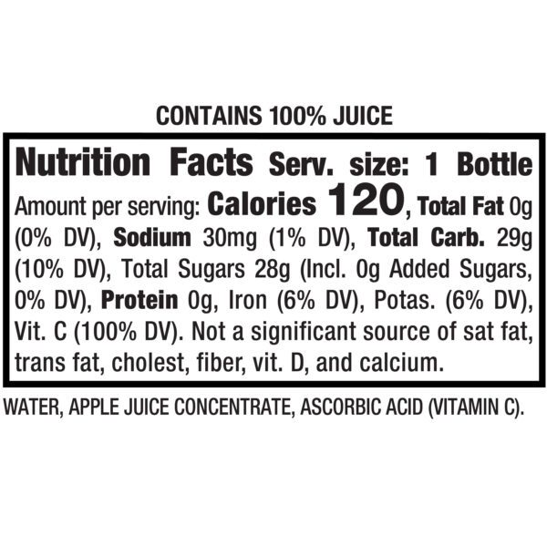 Mott's 100% Original Apple Juice, 8 fl oz bottles, 6 pack