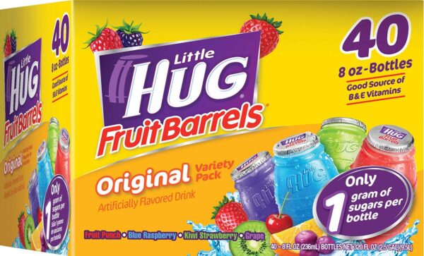 Little Hug Fruit Barrels Original 40 Count Variety Pack Fruit Drink1