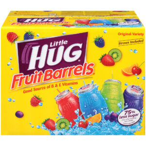 Little Hug Fruit Barrels Original 40 Count Variety Pack Fruit Drink