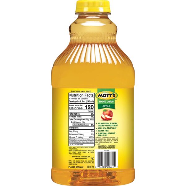 Mott's 100% Original Apple Juice, 64 fl oz bottle