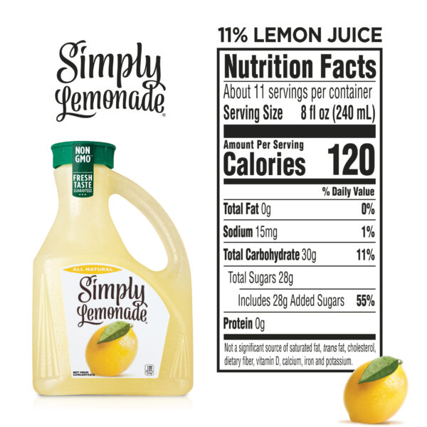 Simply Lemonade, All Natural Non-GMO, 2.63 Liters