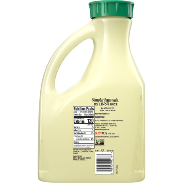 Simply Lemonade, All Natural Non-GMO, 2.63 Liters