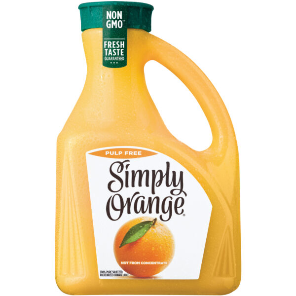 Simply Orange Pulp Free Orange Juice, 2.63 Liters