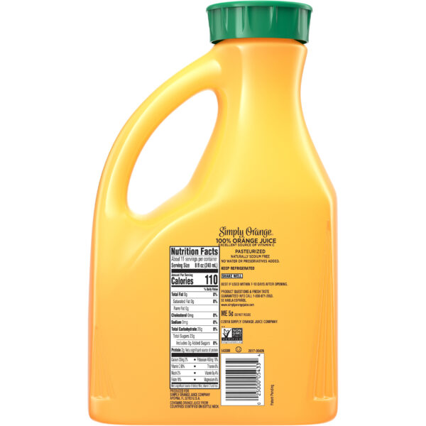 Simply Orange Pulp Free Orange Juice, 2.63 Liters