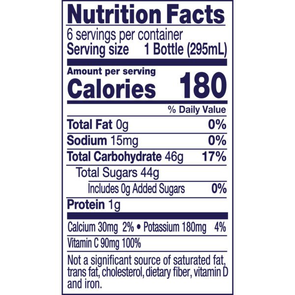 Welch's 100% Grape Juice, Concord Grape, 10 fl oz On-the-Go Bottle Pack of 6