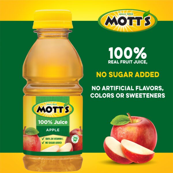 Mott's 100% Original Apple Juice, 8 fl oz bottles, 6 pack