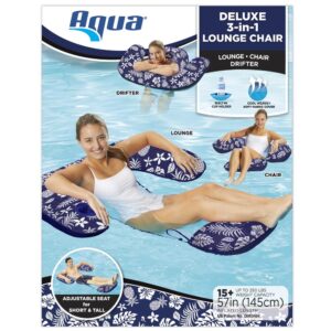 Aqua® Deluxe 3-In-1 Lounge Chair Drifter Pool Float