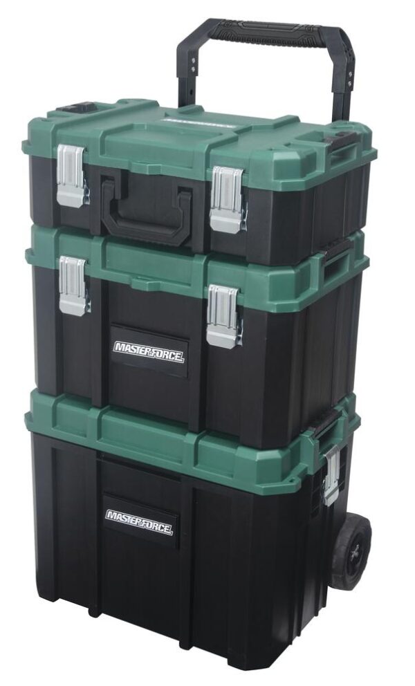 Water Resistant Rolling Tool Box Set, Set of 3 Boxes Masterforce