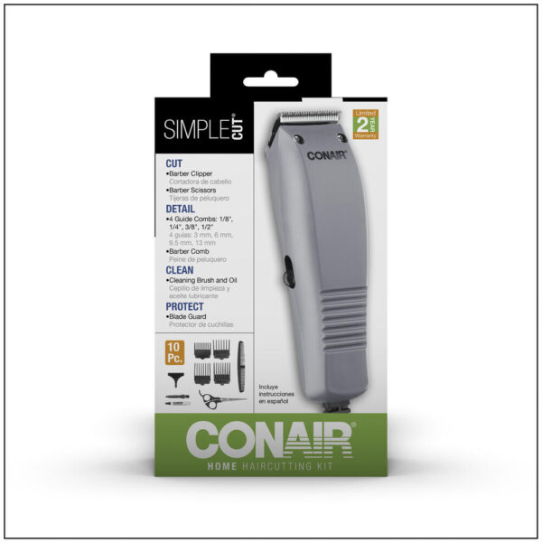 Conair Simple Cut 10 Piece Hair Clippers Kit