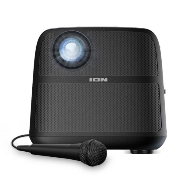 ION Audio Projector Deluxe HD Battery AC Powered 720p HD LED Bluetooth-enabled projector with Powerful Speaker