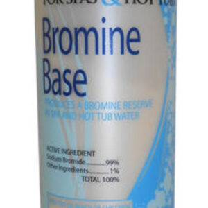 Qualco Inc Spa Bromine Base - 3 lbs. This bromine base produces a bromine reserve in spa and tub water. It is a mixture of bromine salts that remain as a stable bank until Bromine tabs or Shox is added to the spa water Bromine Base will provide an immediate bromine reading when used with Shox. Produces a bromine reserve Stable at high temperatures
