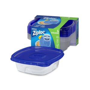 Ziploc Square Containers with Smart Snap Technology - 4ct