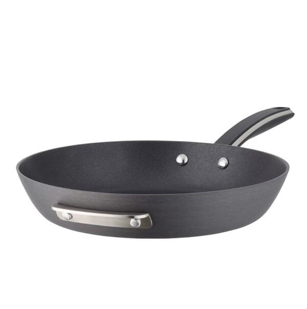 Hard Anodized Cookware 10-pc. Hard-Anodized Nonstick Cookware Set Food Network™ Hard Anodized Cookware,With a neat, easy-to-store stacking design, this 10-piece cookware set is a must-have in every busy kitchen. PRODUCT FEATURES Nonstick cookware makes cooking and cleanup a breeze. Cookware stacks neatly for organized storage WHAT'S INCLUDED 1.5-qt. saucepan with lid 3-qt. saucepan with lid 6-qt. stockpot with lid 3-qt. saute pan with lid 8-in. skillet 10-in. skillet PRODUCT CONSTRUCTION & CARE Aluminum Dishwasher safe, hand wash recommended Oven safe to 350°F Safe for use with nylon, silicone and wood utensils. Not safe for use with metal utensils.