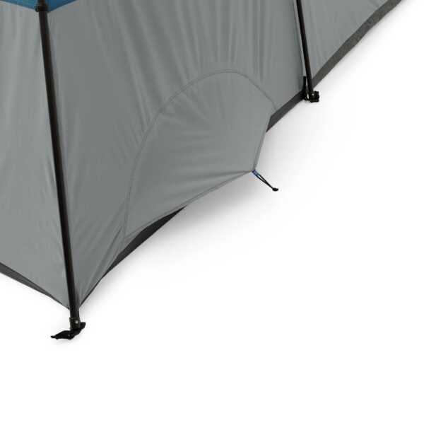 Member's Mark 12-Person Instant Cabin Tent with LED Light Hub Light up your next outdoor adventure with the 12-Person Instant Cabin Tent with LED Lights. The poles are pre-attached to the tent, so all you need to do is unpack, unfold, and extend it for instant assembly. This tent features six large mesh windows and one adjustable ground vent for improved air circulation. This tent comfortably fits three queen-sized air mattresses or 12 campers in sleeping bags on the floor. Keep yourself organized and connected with mesh storage pockets and electrical cord access. The integrated LED-lighted hub provides ambient light throughout the tent and can be adjusted to high, medium, or low settings. This tent also features a removable rainfly with a 1,200mm water-resistant coating. 12-Person Instant Cabin Tent with LED Lights is great for all your camping experiences.