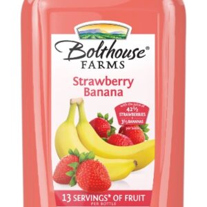 Bolthouse Farms Fruit Juice Smoothie, Strawberry Banana, 52 oz Everyone has a secret ingredient in their Strawberry Banana smoothie,Bolthouse Farms Juice. Ours is getting up earlier and staying a bit later to make sure the fruit is grown, juiced and mixed just right. That and a touch of apple and pear. Perfect for breakfast on-the-go or a mid-day pick-me-up, this Bolthouse juice smoothie is as nutritious as it is delicious! Ingredients Strawberry Puree, Banana Puree, Pear Juice From Concentrate (Water, Pear Juice Concentrate), Apple Juice From Concentrate (Water, Apple Juice Concentrate), Apple Puree From Concentrate (Water, Apple Puree Concentrate), Pectin, Natural Flavors, Vitamin C (Ascorbic Acid) Excellent source of Vitamin C No artificial preservatives or flavors Gluten free Bolthouse Farms offers a variety of drinks including fruit juice, vegetable juice, protein beverages, and more
