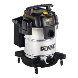 DEWALT 10 Gallon Wet Dry Vacuum This 10 Gallon, 5.0 HP Stainless Steel Wet/Dry Vacuum is rugged, portable, and convenient for quick job site cleanups. With a powerful motor for maximum performance, itdelivers strong suction power for heavy-duty pickup. Use the included cartridge filter for small, dry debris, and wet materials. The sturdy carrying handle makes it easy to take this vacuum to the mess. This vac also features a large on/off switch with water-resistant design for safe and quick access, convenient, built-in 10’ power cord and accessory bag to get all your accessories/tools organized. Swiveling casters provide ease of movement in any direction while a built-in tank drain makes it easy to drain liquids. Ideal for large cleanups on the jobsite Powerful 5.0 peak horsepower motor provides the suction needed for most cleanup jobs Rubberized casters provide easy maneuverability Extra long, 10 ft. power cord with cord wrap helps you reach the mess Crush resistant and flexible hose bends easily to clean every nook and cranny at home, the garage, in the car, and more Built-in blower port powerful enough to blow sawdust and debris from most any workshop Built-in accessory storage bag keeps all accessories neatly organized Large built-in tank drain makes it easy to empty liquids Accessories included: 1-7/8 in. x 7 ft. durable hose, accessory bag, car nozzle ,2 extension wands, disposable filter bag , utility nozzle, floor brush, adaptor, inflation kit, round brush and Clean ConnectTM filter Powerful 5.0 Peak Horsepower Motor Provides the Suction Needed for Most Cleanup Jobs Rubberized Casters Provide Easy Maneuverability Built-in Blower Port Powerful Enough to Blow Sawdust and Debris from Most Any Workshop Large Built-in Tank Drain Makes it Easy to Empty Liquids