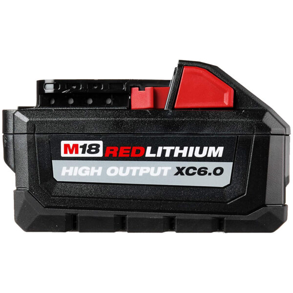 Milwaukee M18 18-Volt Lithium-Ion High Output Battery Pack 6.0 Ah LOUD CLEAR SOUND. BUILT FOR WORK. Featuring a high-performance audio system and rugged design, the M18™ Jobsite Radio is built to amplify and survive the jobsite. Dual speakers and passive radiators combine to produce sharp highs, rich mids, and deep bass at all volumes. Durable metal speaker grills and shock absorbing end caps protect from drops And other harmful jobsite conditions while integrated handles allow for easy transport and storage. Listening options include a digital processor with best-in-class reception and signal clarity or a 3.5mm aux jack for wired playback. A weather-sealed auxiliary compartment protects devices and houses a 2.1A USB charging port. The M18™ Jobsite Radio is powered by all M18™ REDLITHIUM™ Batteries or A/C power. Battery Information The M18 REDLITHIUM HIGH OUTPUT XC6.0 Battery Pack provides 50% more power and runs 50% cooler vs M18 REDLITHIUM XC battery packs. The optimized combination of size and increased power provides a great solution for the entire range of M18 products. It delivers fade free power and runs substantially cooler through heavy applications, allowing tradesmen to push their cordless tools harder and longer than ever before. The M18 REDLITHIUM HIGH OUTPUT XC6.0 provides increased power in extreme cold weather conditions (below 0F / -18C) and delivers more work per charge, driving corded replacement on the jobsite. The REDLITHIUM HIGH OUTPUT XC6.0 battery is fully compatible with 150+ M18 solutions.