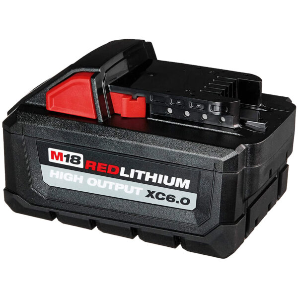 Milwaukee M18 18-Volt Lithium-Ion High Output Battery Pack 6.0 Ah LOUD CLEAR SOUND. BUILT FOR WORK. Featuring a high-performance audio system and rugged design, the M18™ Jobsite Radio is built to amplify and survive the jobsite. Dual speakers and passive radiators combine to produce sharp highs, rich mids, and deep bass at all volumes. Durable metal speaker grills and shock absorbing end caps protect from drops And other harmful jobsite conditions while integrated handles allow for easy transport and storage. Listening options include a digital processor with best-in-class reception and signal clarity or a 3.5mm aux jack for wired playback. A weather-sealed auxiliary compartment protects devices and houses a 2.1A USB charging port. The M18™ Jobsite Radio is powered by all M18™ REDLITHIUM™ Batteries or A/C power. Battery Information The M18 REDLITHIUM HIGH OUTPUT XC6.0 Battery Pack provides 50% more power and runs 50% cooler vs M18 REDLITHIUM XC battery packs. The optimized combination of size and increased power provides a great solution for the entire range of M18 products. It delivers fade free power and runs substantially cooler through heavy applications, allowing tradesmen to push their cordless tools harder and longer than ever before. The M18 REDLITHIUM HIGH OUTPUT XC6.0 provides increased power in extreme cold weather conditions (below 0F / -18C) and delivers more work per charge, driving corded replacement on the jobsite. The REDLITHIUM HIGH OUTPUT XC6.0 battery is fully compatible with 150+ M18 solutions.