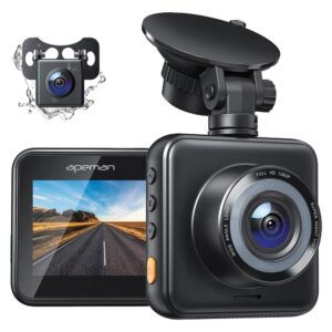 APEMAN C420D Cube Front and Rear Dash Cams with 170° Field of View and 1080p 720p HD8 170° front camera records 1080p Full HD video in crisp detail day and night; advanced Starvis sensor, f/1.8 large-aperture lens, and WDR technology for clear video in low light/nighttime conditions; 2-in. IPS display Weather-resistant 170° rear camera records in 720p HD; can be placed above rear license plate or inside vehicle on rear window; cabling provided Operates in temperature range between 14°F and 140°F Built-in microphone and speaker capture high-quality sound without distortion Seamless loop recording ensures uninterrupted recording, when microSD Card is full, oldest files are replaced with new videos (supports 32 GB to 128 GB Cards, Class 10 and above) Built-in G-sensor locks video when experiencing abnormal collision Parking mode monitors surroundings while vehicle is parked (optional wiring kit required for long periods of time) Motion detection mode automatically records if motion is detected 9.8 ft. in front of vehicle Includes suction mount for front camera, 3M mount for rear camera, car charger, USB cable, and crowbar