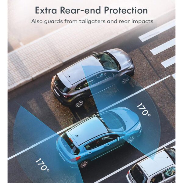 APEMAN C420D Cube Front and Rear Dash Cams with 170° Field of View and 1080p 720p HD8 170° front camera records 1080p Full HD video in crisp detail day and night; advanced Starvis sensor, f/1.8 large-aperture lens, and WDR technology for clear video in low light/nighttime conditions; 2-in. IPS display Weather-resistant 170° rear camera records in 720p HD; can be placed above rear license plate or inside vehicle on rear window; cabling provided Operates in temperature range between 14°F and 140°F Built-in microphone and speaker capture high-quality sound without distortion Seamless loop recording ensures uninterrupted recording, when microSD Card is full, oldest files are replaced with new videos (supports 32 GB to 128 GB Cards, Class 10 and above) Built-in G-sensor locks video when experiencing abnormal collision Parking mode monitors surroundings while vehicle is parked (optional wiring kit required for long periods of time) Motion detection mode automatically records if motion is detected 9.8 ft. in front of vehicle Includes suction mount for front camera, 3M mount for rear camera, car charger, USB cable, and crowbar