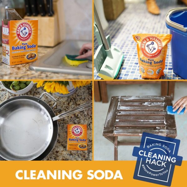 Arm & Hammer Pure Baking Soda Nothing compares to Arm&Hammer™ Pure Baking Soda (15 lbs). This household staple is the ultimate multitasker, ideal for baking, cleaning, disinfecting, deodorizing and more. Arm&Hammer baking soda is America's #1 trusted brand, found in more homes than any other brand for over 165 years. Arm&Hammer Pure Baking Soda: Making Its Mark Since the 1840s Arm&Hammer baking soda got its start all the way back in 1846 when two brothers-in-law began selling bicarbonate of soda to the public. Within one year, their home business became a full-blown company. By 1860, the company was sending its customers valuable tips by mail, positioning the pure baking soda for cooking using family recipes; this approach helped the company grow into worldwide distribution by the end of the century. In 1922, the company revisited its successful approach from 1860, but this time by positioning Arm&Hammer pure baking soda as a powerful cleaning agent, as well as vital for personal care. They took an even bolder step in 1927 by taking their message to the world via a series of advertisements in some of America's most popular magazines. Their efforts catapulted Arm&Hammer to the highest echelons of commercial success, making it the world's leading brand of pure baking soda, an honor that remains to this day.