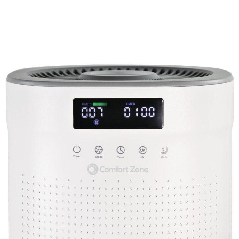 Comfort Zone Clean Smart WiFi True HEPA Air Purifier with UV C Light Disinfection7