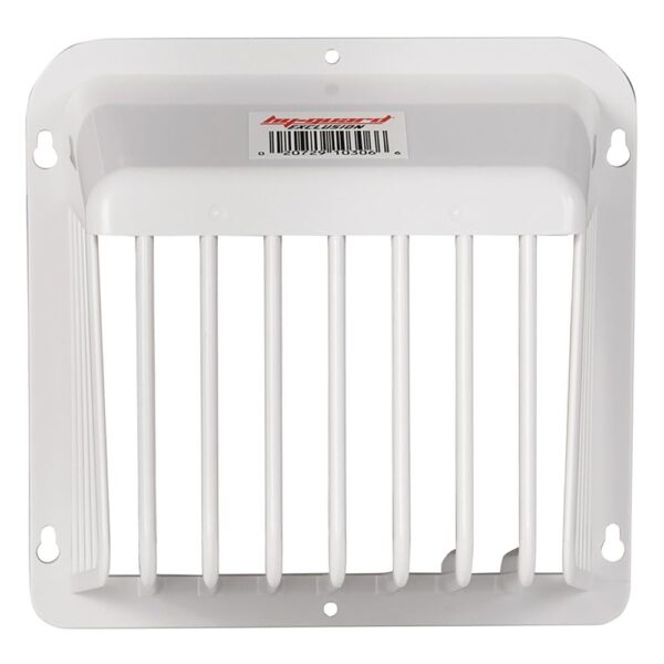 HY-GUARD EXCLUSION 6-In. Plastic Code-Compliant White Dryer Exhaust VentGuard1 Prevents wildlife from entering dryer exhaust vents while protecting against lint buildup and dryer fires Fits up to 4-in. vents Code compliant; provides clean, professional exclusion solution Made in the USA 1-year limited warranty
