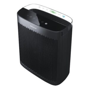 Honeywell Insight™ HEPA Air Purifier - 500 sq. ft. HEPA filtration helps capture up to 99.97% of the following microscopic airborne allergens and particles: dust, pollen, pet dander, dust mite debris and smoke from the air that passes through the filter, 0.3 microns and larger. Activated carbon pre-filter helps capture large airborne particles and reduces odors and VOCs Includes 4 Cleaning Levels: Microscopic Particles, General Clean, Pollen and Turbo Intelligent Air Quality Sensor continuously displays and monitors air quality. Includes InSight™ Display at-a-Glance which illuminates to show the 4 cleaning levels, air quality indicator and Auto Mode setting Use only Certified Honeywell HEPA replacement Filters and Genuine Honeywell Pre-Filters for best results Accepts New Optional Honeywell Enhanced Odor & VOC filters to help tackle specific household odors & VOCs from pets, kitchens, smoke or home renovation (sold separately) This product earned the ENERGY STAR label by meeting strict energy efficient guidelines set by the U.S. EPA. Room air cleaners have demonstrated the potential for improving air quality and providing health benefits. EPA does not endorse manufacturer claims regarding the degree to which a specific product will produce healthier indoor air Auto-Off timer option at 2, 4, or 8 hours Independently tested and AHAM Verifide to circulate and filter room air up to 4.8x per hour in a 500 sq. ft room Based on 3rd party independent CADR testing for the smoke CADR value when operated at the highest level. Air circulation depends on many factors, such as room size and configuration. There is no guarantee that all of the air in a room will pass through the filter