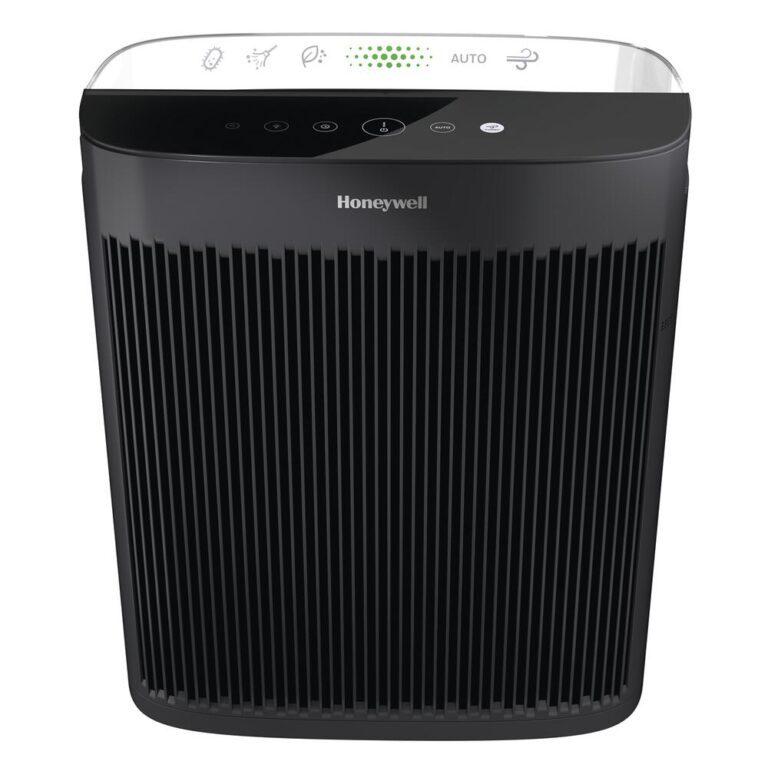 Honeywell Insight™ HEPA Air Purifier - 500 sq. ft. HEPA filtration helps capture up to 99.97% of the following microscopic airborne allergens and particles: dust, pollen, pet dander, dust mite debris and smoke from the air that passes through the filter, 0.3 microns and larger. Activated carbon pre-filter helps capture large airborne particles and reduces odors and VOCs Includes 4 Cleaning Levels: Microscopic Particles, General Clean, Pollen and Turbo Intelligent Air Quality Sensor continuously displays and monitors air quality. Includes InSight™ Display at-a-Glance which illuminates to show the 4 cleaning levels, air quality indicator and Auto Mode setting Use only Certified Honeywell HEPA replacement Filters and Genuine Honeywell Pre-Filters for best results Accepts New Optional Honeywell Enhanced Odor & VOC filters to help tackle specific household odors & VOCs from pets, kitchens, smoke or home renovation (sold separately) This product earned the ENERGY STAR label by meeting strict energy efficient guidelines set by the U.S. EPA. Room air cleaners have demonstrated the potential for improving air quality and providing health benefits. EPA does not endorse manufacturer claims regarding the degree to which a specific product will produce healthier indoor air Auto-Off timer option at 2, 4, or 8 hours Independently tested and AHAM Verifide to circulate and filter room air up to 4.8x per hour in a 500 sq. ft room Based on 3rd party independent CADR testing for the smoke CADR value when operated at the highest level. Air circulation depends on many factors, such as room size and configuration. There is no guarantee that all of the air in a room will pass through the filter