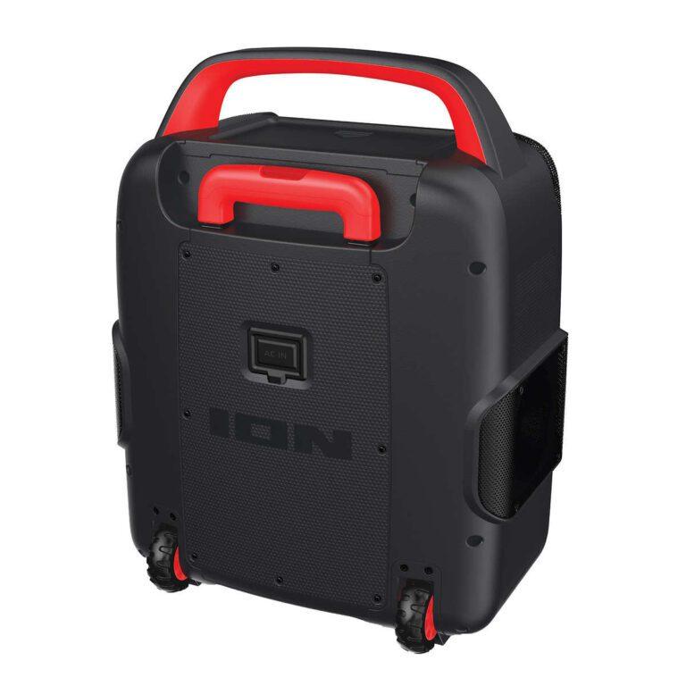 ION Audio Pathfinder 320 All Weather Speaker 5XL™ 200W 320° Speaker System Up to 100 Hour Battery Life IPX5 Water-Resistant App-Enable Control For Audio & Lighting Effects Fast Charging USB Port